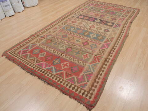 Kilim Brown Hand Knotted 48 X 94  Area Rug 100-109460 Image 2