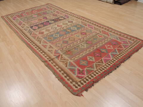 Kilim Brown Hand Knotted 48 X 94  Area Rug 100-109460 Image 3