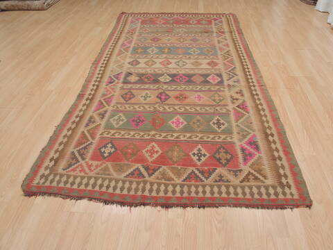 Kilim Brown Hand Knotted 48 X 94  Area Rug 100-109460 Image 4
