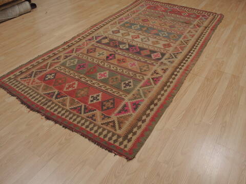 Kilim Brown Hand Knotted 48 X 94  Area Rug 100-109460 Image 5