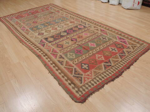 Kilim Brown Hand Knotted 48 X 94  Area Rug 100-109460 Image 6
