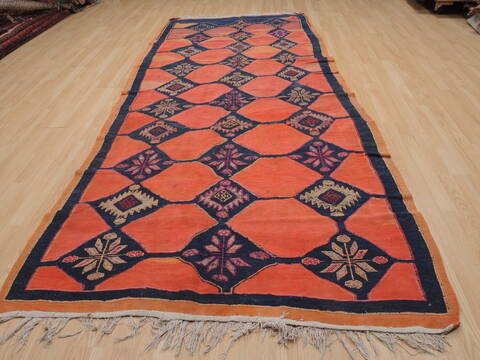 Kilim Red Runner Flat Woven 51 X 114  Area Rug 100-109466 Image 1