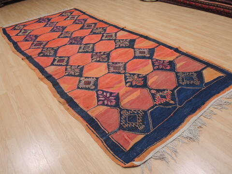 Kilim Red Runner Flat Woven 51 X 114  Area Rug 100-109466 Image 6