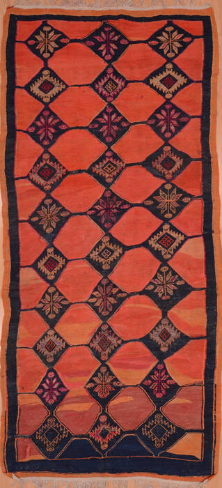 Kilim Red Runner Flat Woven 51 X 114  Area Rug 100-109466 Image 0