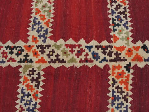Kilim Red Hand Knotted 51 X 86  Area Rug 100-109467 Image 10
