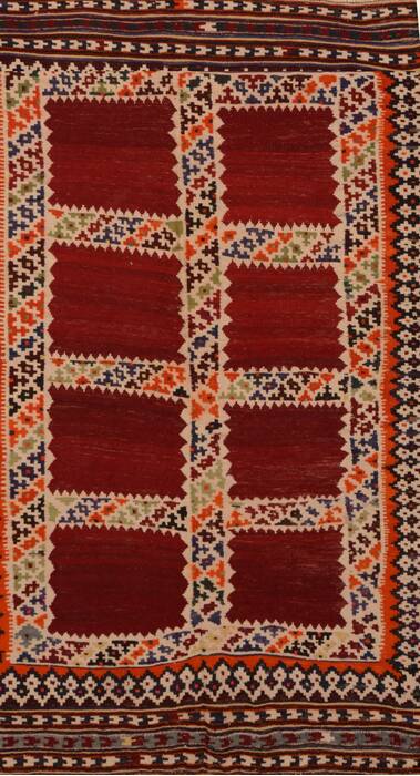 Kilim Red Hand Knotted 51 X 86  Area Rug 100-109467 Image 0