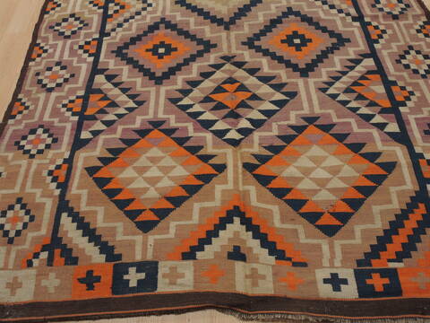 Kilim Beige Runner Flat Woven 55 X 150  Area Rug 100-109471 Image 12
