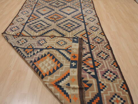 Kilim Beige Runner Flat Woven 55 X 150  Area Rug 100-109471 Image 16