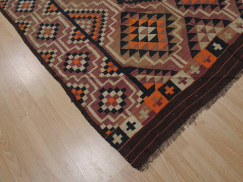 Kilim Beige Runner Flat Woven 55 X 150  Area Rug 100-109471 Image 4