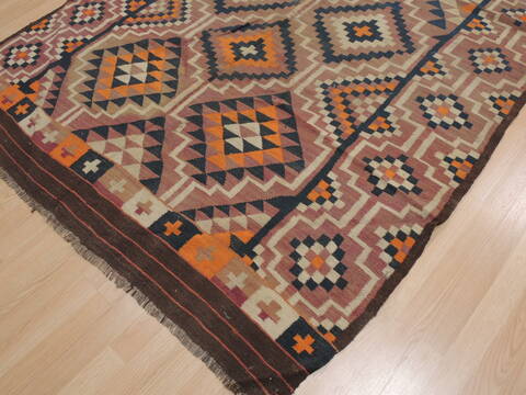 Kilim Beige Runner Flat Woven 55 X 150  Area Rug 100-109471 Image 6