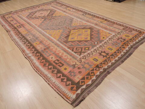 Kilim Orange Flat Woven 68 X 1110  Area Rug 100-109472 Image 3