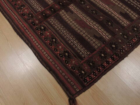 Kilim Brown Square Hand Knotted 38 X 44  Area Rug 100-109478 Image 12