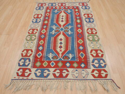 Kilim Red Flat Woven 36 X 52  Area Rug 100-109480 Image 1