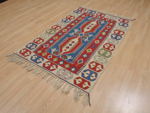 Kilim Red Flat Woven 36 X 52  Area Rug 100-109480 Image 2