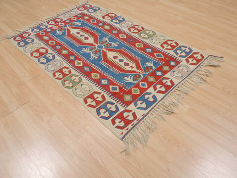 Kilim Red Flat Woven 36 X 52  Area Rug 100-109480 Image 3