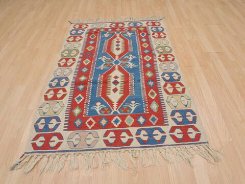 Kilim Red Flat Woven 36 X 52  Area Rug 100-109480 Image 4