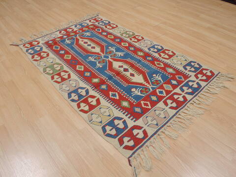 Kilim Red Flat Woven 36 X 52  Area Rug 100-109480 Image 7