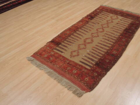Kilim Brown Flat Woven 30 X 58  Area Rug 100-109488 Image 2