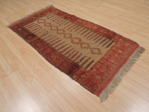 Kilim Brown Flat Woven 30 X 58  Area Rug 100-109488 Image 3