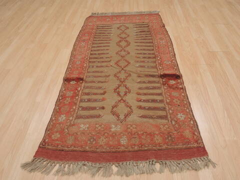 Kilim Brown Flat Woven 30 X 58  Area Rug 100-109488 Image 4