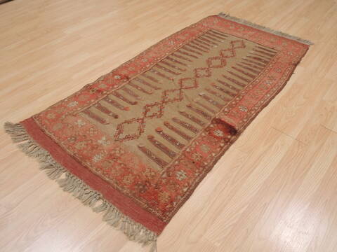 Kilim Brown Flat Woven 30 X 58  Area Rug 100-109488 Image 5