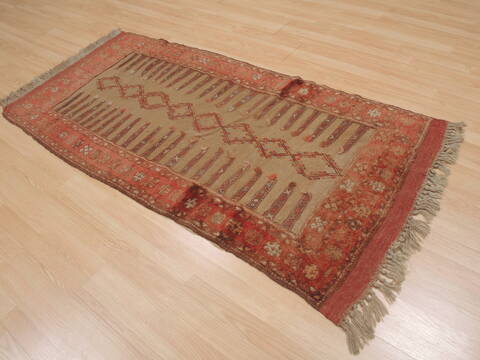 Kilim Brown Flat Woven 30 X 58  Area Rug 100-109488 Image 6