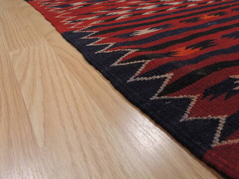 Kilim Red Runner Flat Woven 43 X 92  Area Rug 100-109494 Image 10