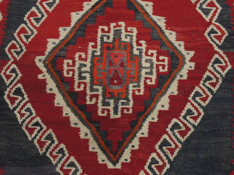Kilim Blue Flat Woven 411 X 88  Area Rug 100-109499 Image 11