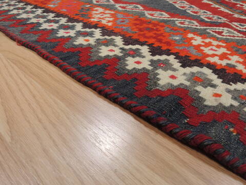 Kilim Blue Flat Woven 411 X 88  Area Rug 100-109499 Image 13
