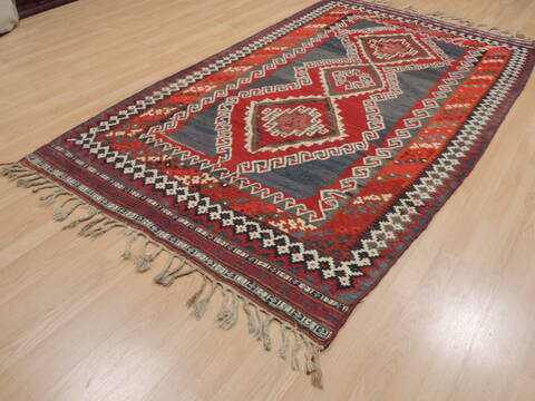 Kilim Blue Flat Woven 411 X 88  Area Rug 100-109499 Image 1