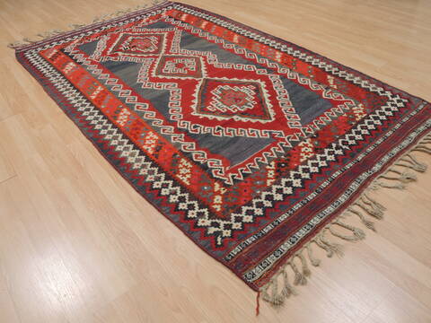 Kilim Blue Flat Woven 411 X 88  Area Rug 100-109499 Image 2