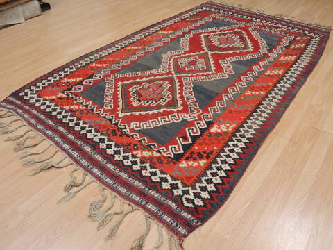 Kilim Blue Flat Woven 411 X 88  Area Rug 100-109499 Image 4