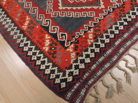 Kilim Blue Flat Woven 411 X 88  Area Rug 100-109499 Image 6