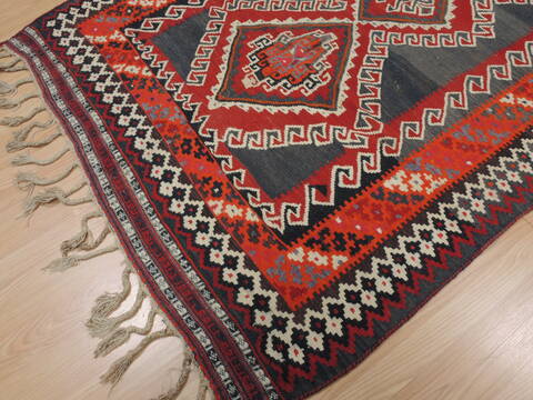 Kilim Blue Flat Woven 411 X 88  Area Rug 100-109499 Image 7