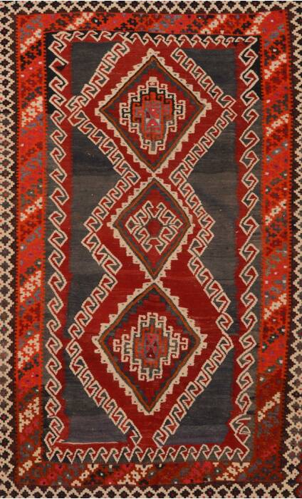 Kilim Blue Flat Woven 411 X 88  Area Rug 100-109499 Image 0