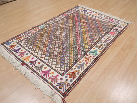 Kilim Multicolor Flat Woven 310 X 60  Area Rug 100-109514 Image 4