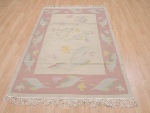 Kilim Beige Flat Woven 40 X 511  Area Rug 100-109519 Image 1