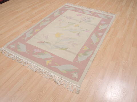 Kilim Beige Flat Woven 40 X 511  Area Rug 100-109519 Image 2