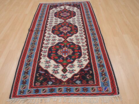 Kilim Red Flat Woven 35 X 63  Area Rug 100-109534 Image 1