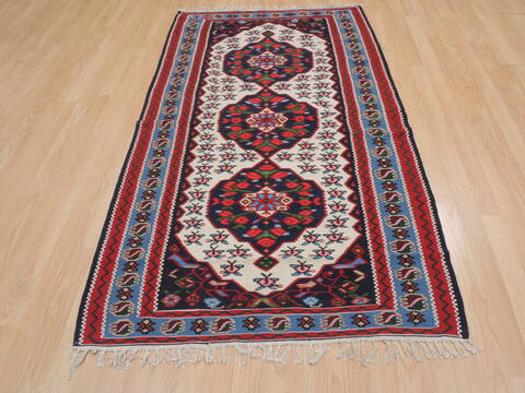 Kilim Red Flat Woven 35 X 63  Area Rug 100-109534 Image 4