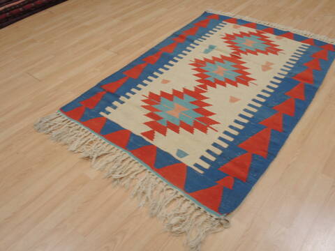 Kilim Red Flat Woven 38 X 54  Area Rug 100-109536 Image 15