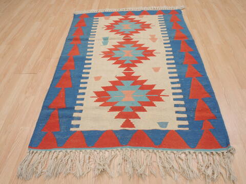 Kilim Red Flat Woven 38 X 54  Area Rug 100-109536 Image 1