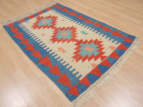 Kilim Red Flat Woven 38 X 54  Area Rug 100-109536 Image 5