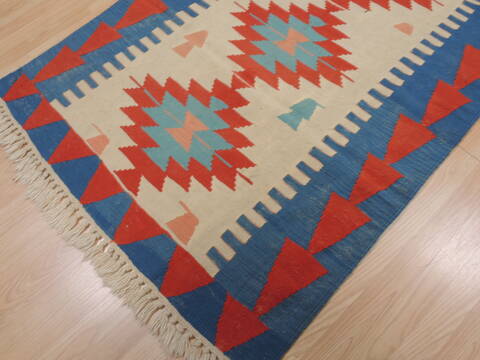 Kilim Red Flat Woven 38 X 54  Area Rug 100-109536 Image 8