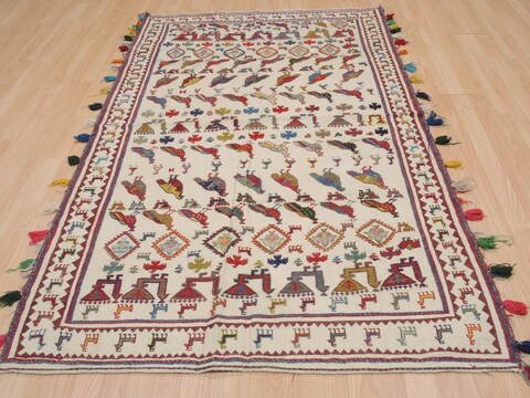 Kilim Red Flat Woven 44 X 67  Area Rug 100-109541 Image 15