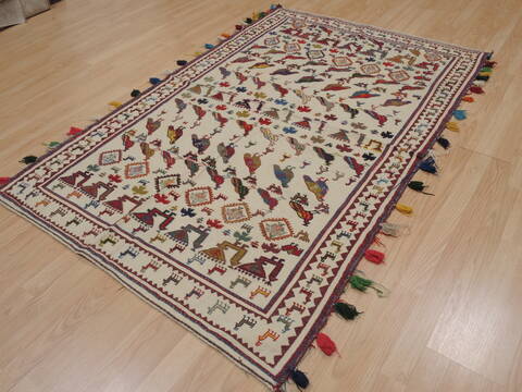 Kilim Red Flat Woven 44 X 67  Area Rug 100-109541 Image 16
