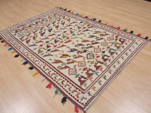 Kilim Red Flat Woven 44 X 67  Area Rug 100-109541 Image 17