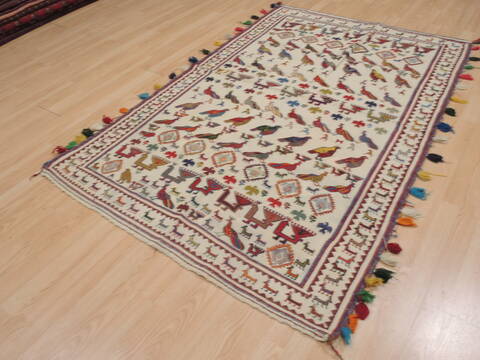 Kilim Red Flat Woven 44 X 67  Area Rug 100-109541 Image 2