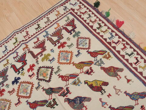 Kilim Red Flat Woven 44 X 67  Area Rug 100-109541 Image 4