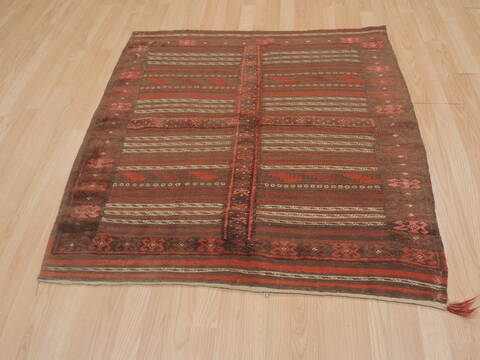 Kilim Brown Square Flat Woven 40 X 42  Area Rug 100-109569 Image 13